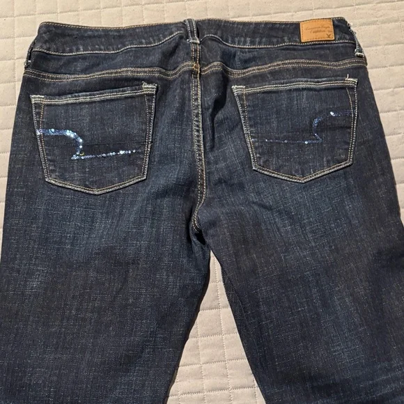 American Eagle Outfitters Skinny Kick Dark Wash Jeans - Picture 4 of 8